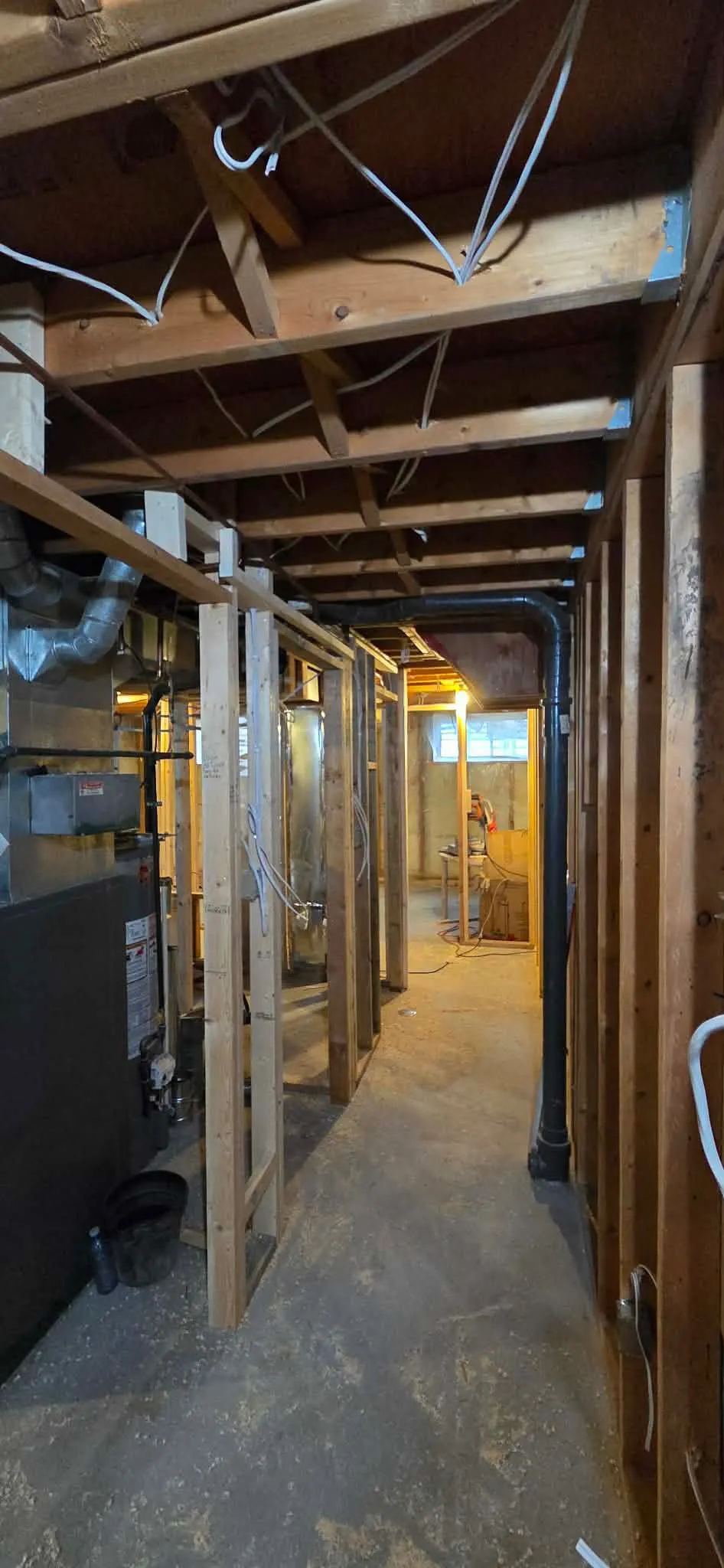 Residential electrical installation inside an Edmonton home